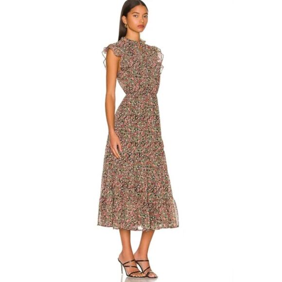 BB Dakota Steve Madden Floral Ruffle Dress Size Large Multicolored - Picture 9 of 9